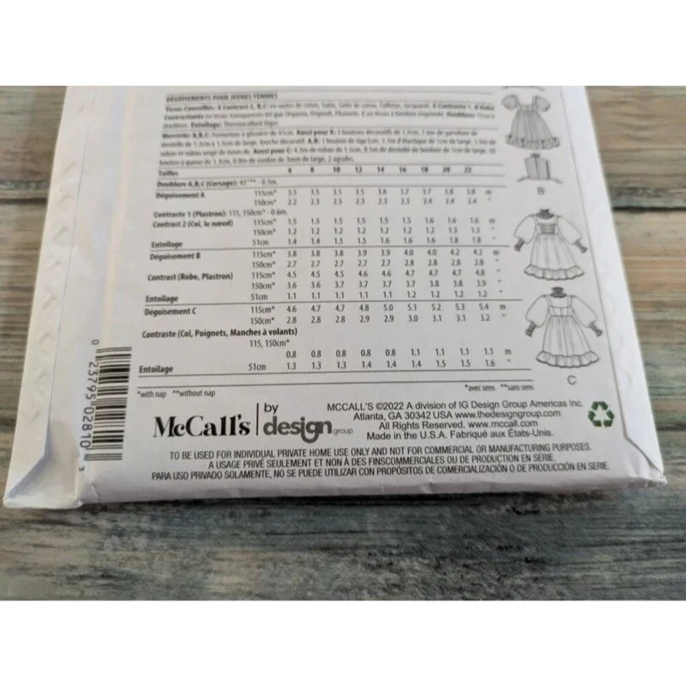 McCalls Costumes Sewing Pattern M8338 Victorian Steampunk Dress UC FF